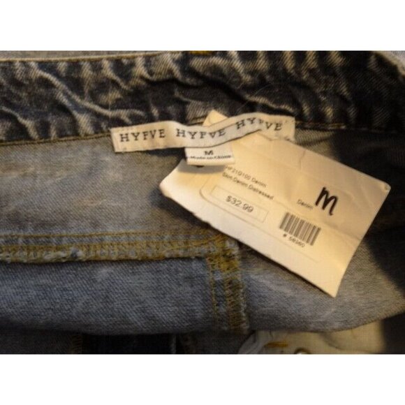 Hyfve Hyfve Hyfve Women's Skirt Denim Jean Distressed Size Medium 80s Stone Wash - Picture 5 of 5